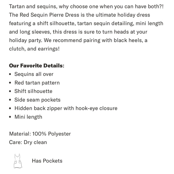 Tuckernuck Red and Black Plaid Sequin Mini Dress - Picture 2 of 3